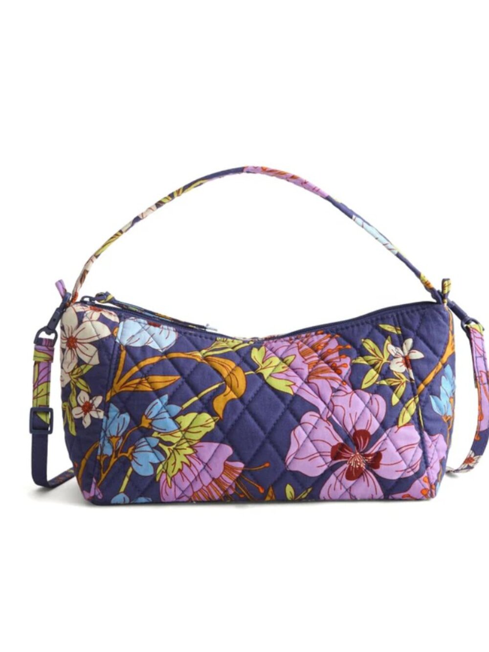 Vera Bradley Mini Slouchy Crossbody Bag Purse Floral NEW - Coffee Garden